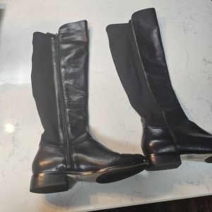 Womans COLE HAAN Black Leather GA HUNTINGTON Tall Over the Knee 8 1/2 B